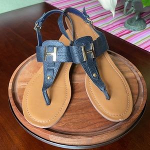Tommy Hilfiger Navy Sandals Women’s Size 9.5